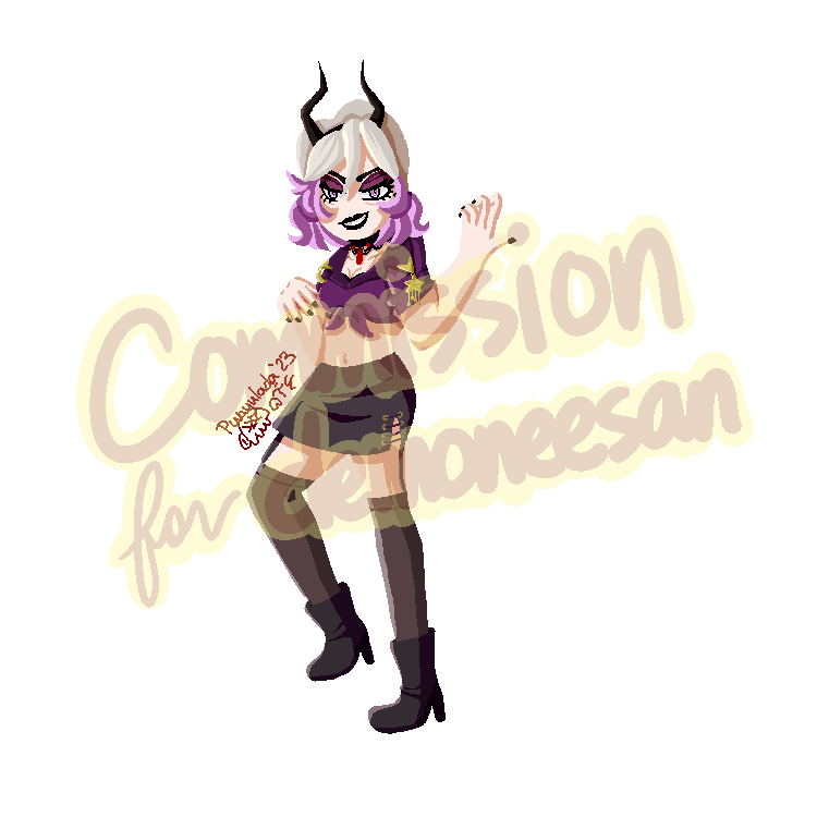 Commission for demoneesan, 2023. Classed as "Simple+" ($32) Commission for demoneesan, 2023.